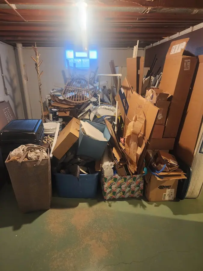 Roll-off dumpster container at job site for Construction Dumpster Rental in Niles